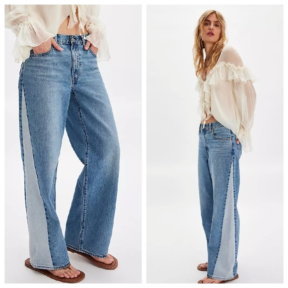 Free People Denim - Free People | Levi's Baggy Dad Pieced Jeans